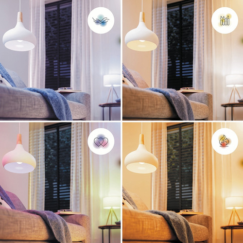 Imagen 3 de 10 de Lampara Led Inteligente Philips Wifi Smart Color E27 X3 Un