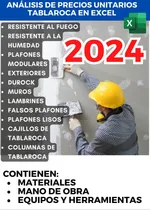 Comprar Matrices De Análisis Precios Unitarios 2024 Tablaroca