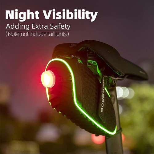 Imagen 2 de 7 de Bolsa De Asiento Sillin Para Bicicleta Luz Led 3d Rockbros