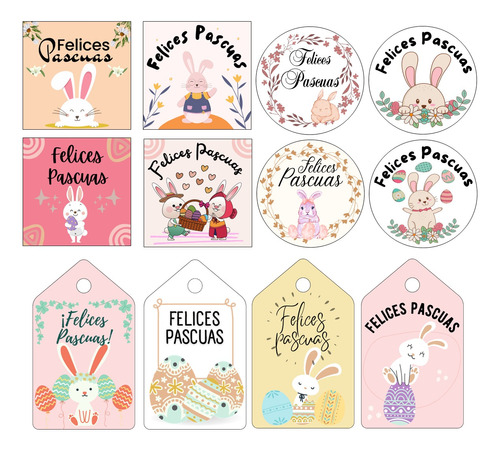 Kit 03 Imprimible Pascuas Tag Etiqueta Tarjeta Stiker Topper