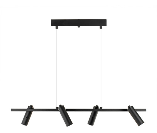 Pendente Tubo Retangular 80cm Preto Pd1188
