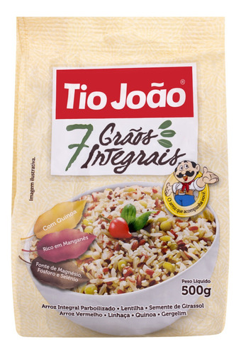 Arroz Integral 7 Grãos com Quinoa Tio João Pacote 500g