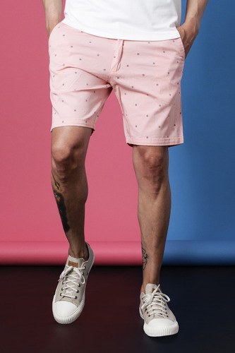 Imagen 1 de 3 de Bermuda De Gabardina Estampada Hombre No End 37319
