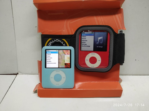 Brazalete Para iPod Nano 3ra Generacion Con Silicona Azul (Usado)