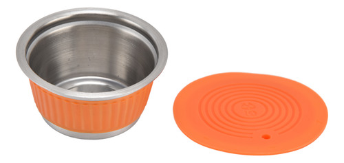 Juego De Cápsulas De Café Recargables De Color Naranja De Ac