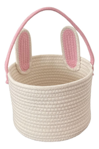 Cesta Con Orejas De Conejo Cestas De Pascua Con Conejitos Pa