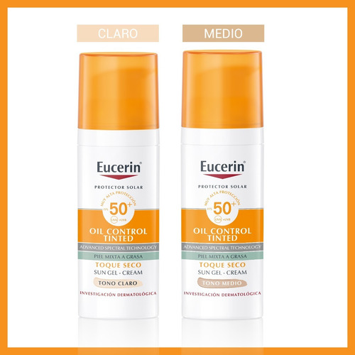 Imagen 3 de 10 de Eucerin Sun Fps 50 Oil Control Medio Toque Seco Facial X50ml