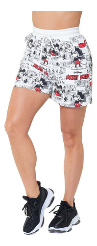 Short Deportivo Dama Blanco Mickey Mundo Terra 158138