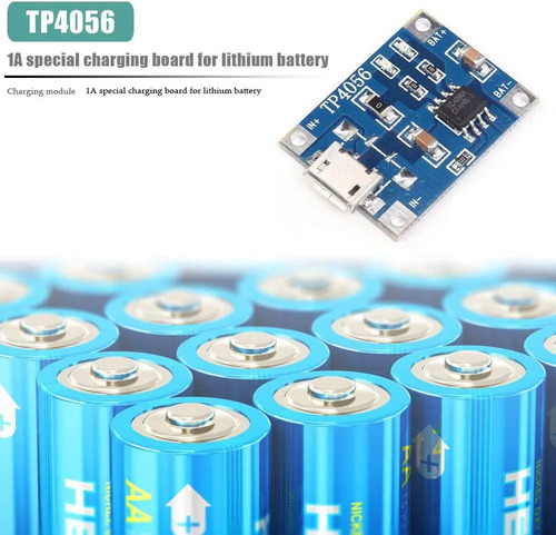 Tp4056 Modulo Cargador Bateria Litio 5v 1a Usb Tipo C 1und