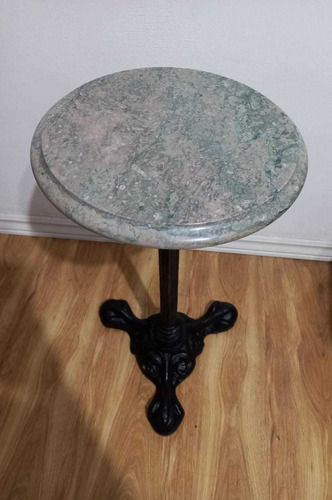 Mesa Auxiliar Fundicion De Hierro Y Marmol