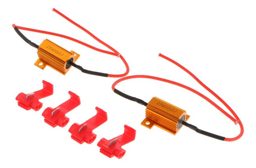 2 Peças 12v 25w Resistor De Carga Piscando Lâmpada Led 10