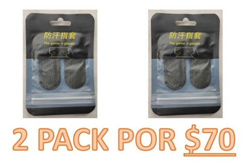 2 Pack Guantes De Dedo Gaming A Prueba De Sudor