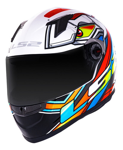 Capacete Ls2 Ff358 Xdron Neon Laranja 