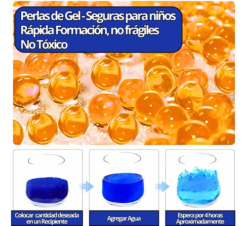 Balas Hidrogel Premium Bolitas Agua Apta Armas De Juguete