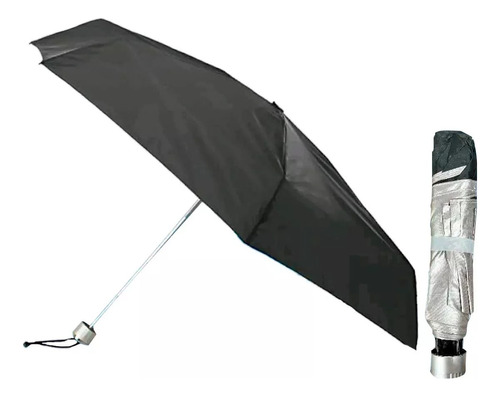 Paragua Portátil Impermeable 7 Varillas Color Gris