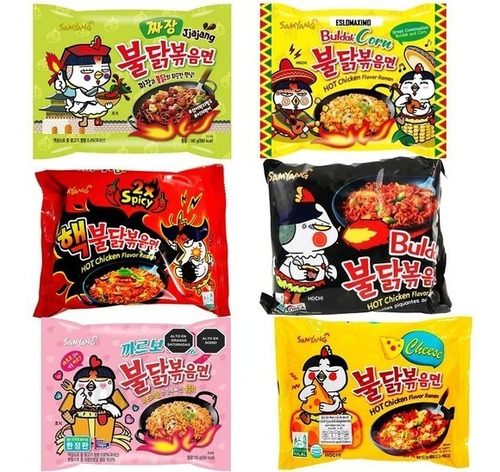 Sopa Ramen Coreano Samyang Surtido 6 Pza