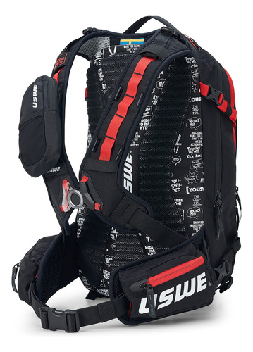 Uswe Mochila Core De 25 L, Una Mochila De Alta Gama Para Enduro, Dirtbike, Moto, Color Negro