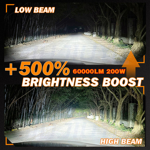 Para Dp. 9007 Blanco 60000lm Kit Faros Led Luz Alta Y Baja