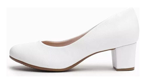 Zapato Blanco Beira Rio Especial Matrimonio Tacon 4 Cm Cod72