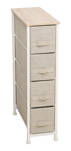 Mueble 4 Cestos Tela Estructura Acero 20x48x75.5cm