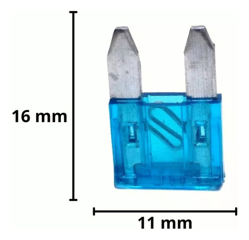 Kit 10 Unidades Fusíveis Lâmina Modelo Mini Misto 15a