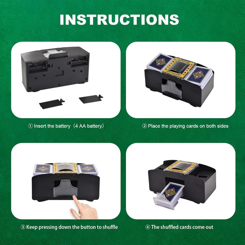 Barajador Automático De Cartas 1-2, Barajador Rápido De Póqu