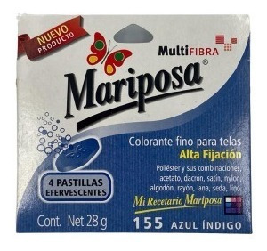 3 Piezas Colorante Mariposa Multifibra Azul Indigo 155