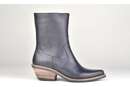 Imagen 2 de 7 de Botas Botitas Texanas De Cuero De Mujer Gina - Ferraro