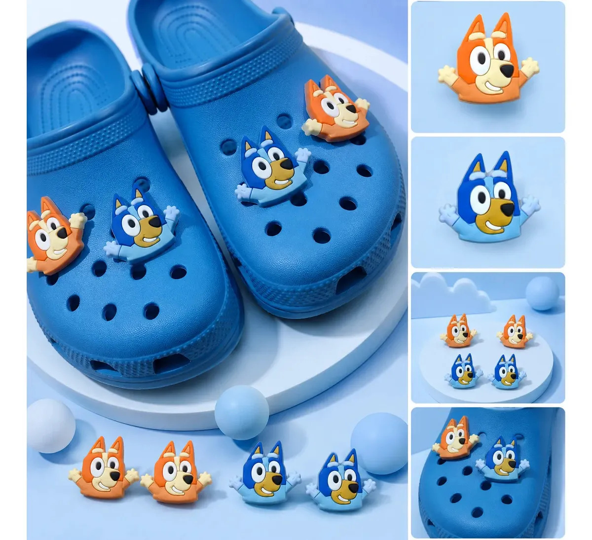 Pins Bottons Dos Desenhos Animados Hello Kitty Bluey Morang Azul/dourado Bluey