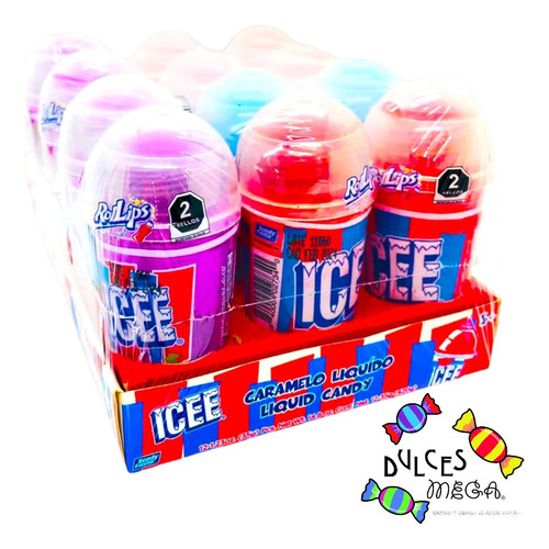 Bondy Icee Sabores Rollips Caramelo LĂquido Rollon C/12