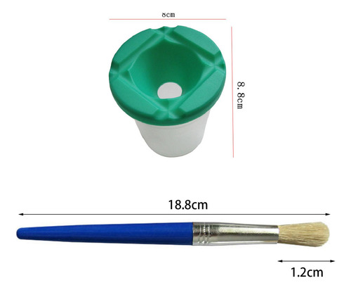 4x Vasos De Pintura Y Pinceles Para Pintar Para Niños