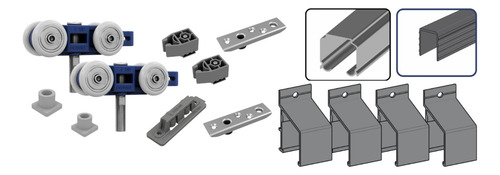 Sistema Porta De Passagem Jp700 Joelini Com Trilho 2m