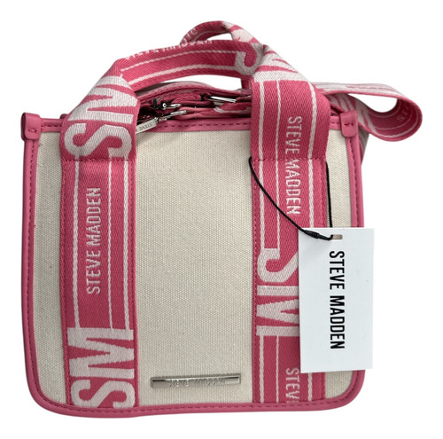 Bolsa Steve Madden Stachel Rosa (original) Rosa Chicle Lisa Níquel Rosa/blanco