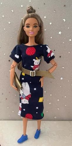 Ropa Muñeca Barbie Set De Navidad X 4 Piezas