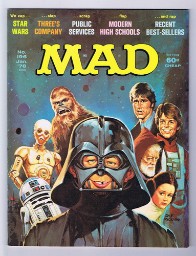 Adesivo - Mad Magazine - Star Wars - Art Decor 30 Cm X 42 Cm