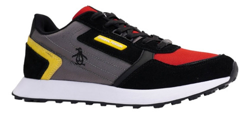 Tenis Penguin Hombre Estache Grey/black/red