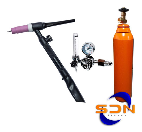 Combo Torcha Tig Parker + Cil. De Argón De 0,5m³ + Regulador