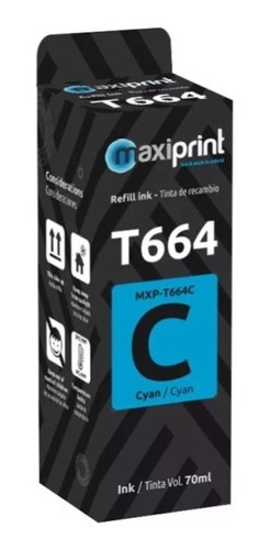Tinta Maxiprint Epson (t664 K / T664 M / T664 C / T664 Y)