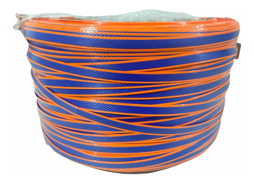 Zuncho Artesanal Plastico Azul-naranja Canastos Bolsos 1000