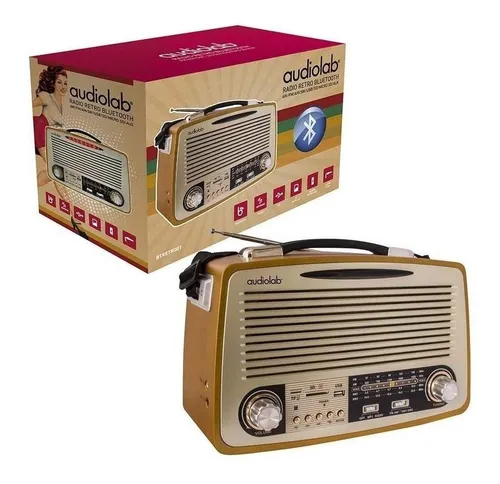 Radio Retro Bluetooth 01 Audiolab Color Marrón