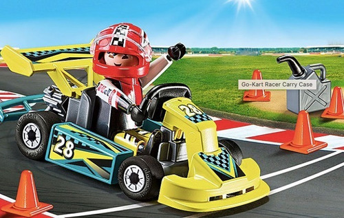 Playmobil Go-kart Racer Con Maletín Para Transportarlo