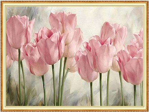 5d Kit De Pintura De Diamante 5d Tulipán 40x50 Cm