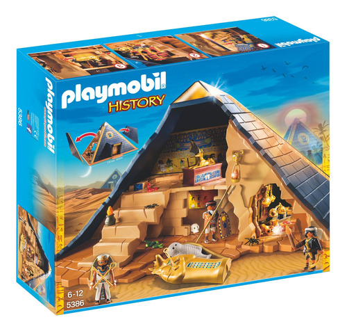 Figuras Para Armar Playmobil History Pirámide Del Faraón 5386 120 Piezas 3+