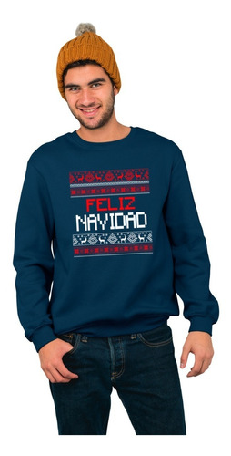 Sudadera Suéter Ugly Feo Frase Feliz Navidad Unisex 