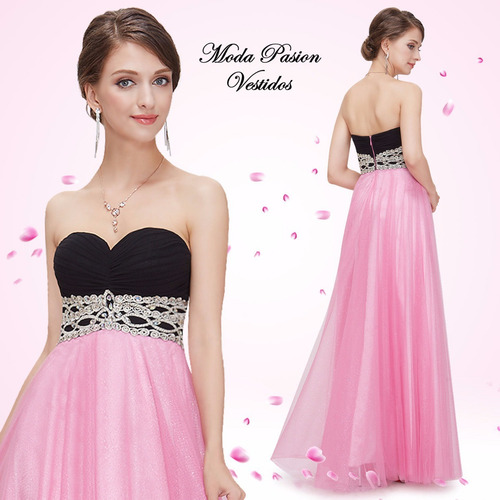 Increible Vestido Importado Straples Corazon Tul Moda Pasión