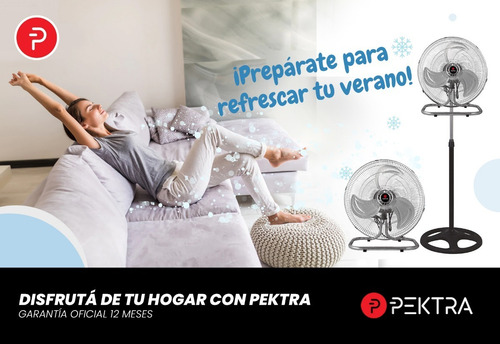 Imagen 8 de 10 de Ventilador 3 En 1 Pektra 3 Aspas Metalica 18p Pie Pared Piso