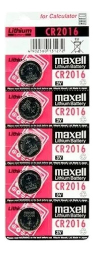 Pack 5 Pilas Cr2016 Maxell Lithium