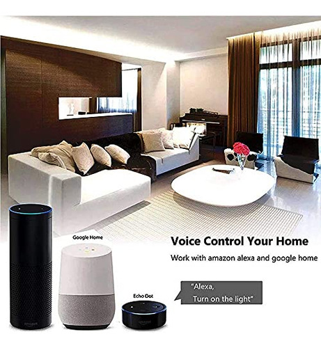 Smart Light Switch 2 Gang Compatible Con Alexa Google Home