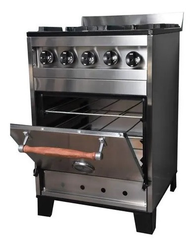 Imagen 4 de 6 de Cocina Industrial Eg 4h 57 Cm Acero Inox Horno Pizzero Cuota