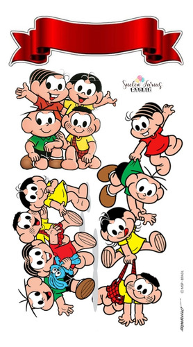 Topper De Bolo Personalizado-turma Da Mônica 2